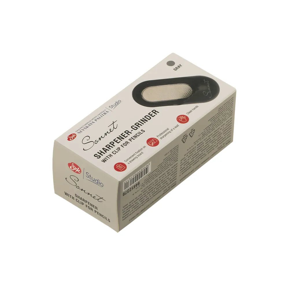 Sharpener - grinder with clip for pencils // Gray // by Sonnet - Artish