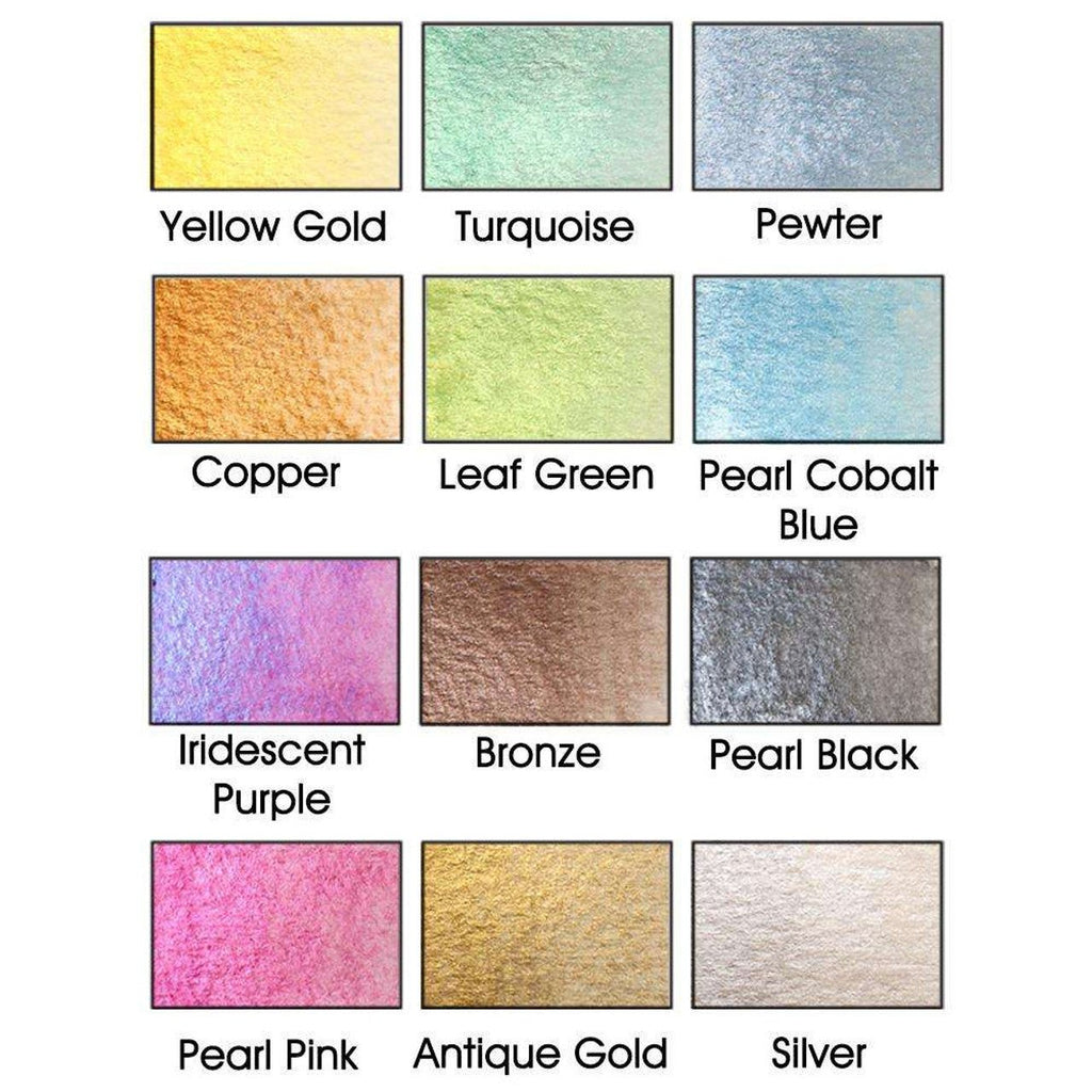 Shimmer Watercolour Set // 12 colors // by Artway - Artish