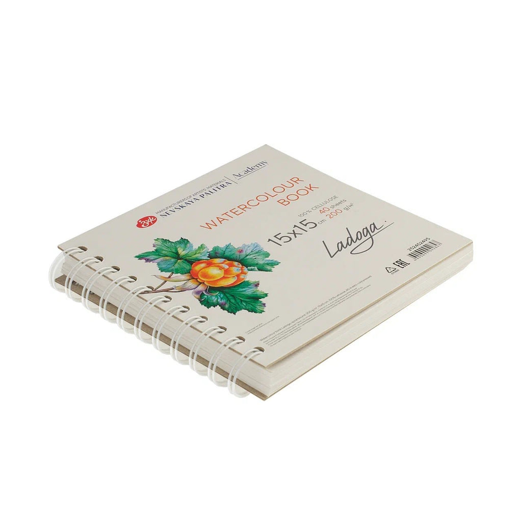 Sketchbook for Watercolor // 100% Cellulose, 200 g/m2 // 15х15 cm, 40 sheets // by Ladoga - Artish