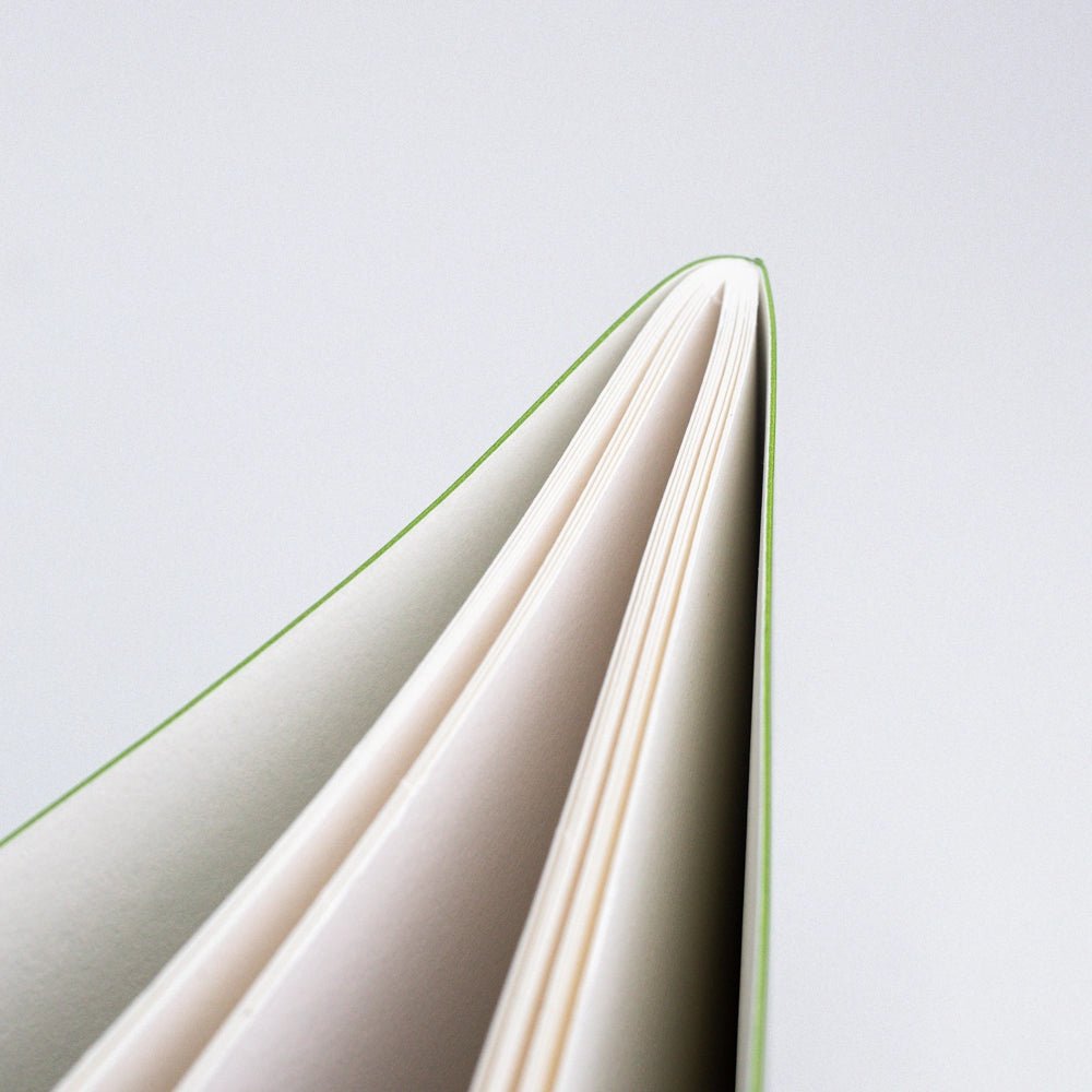 Sketchbook for watercolor // 100% Cotton, 200 g/m2 // GREEN, 14,5х19,5 cm, 18 sheets // by Malevich - Artish