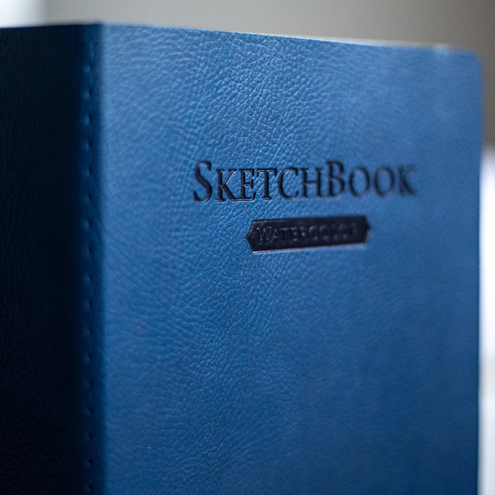 Sketchbook for watercolor "VERONEZE" // BLUE, 200 gsm, 25% cotton // 15х20 cm, 18 sheets // by Malevich - Artish