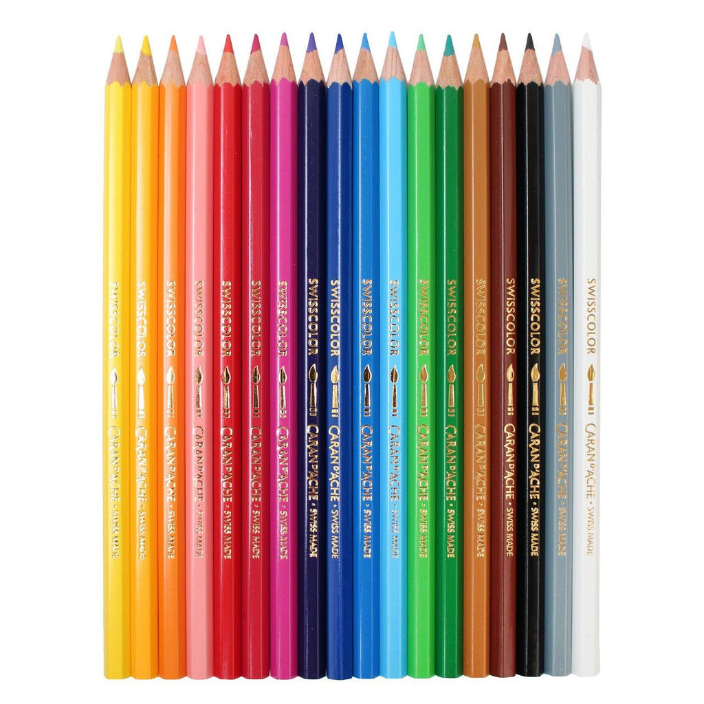 Swisscolor Watercolour Pencil Sets - Aquarelle Pencils // 18 colours // by Caran D'Ache - Artish