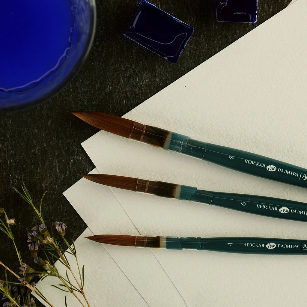 Synthetic round brush // Size variety // by Ladoga - Artish