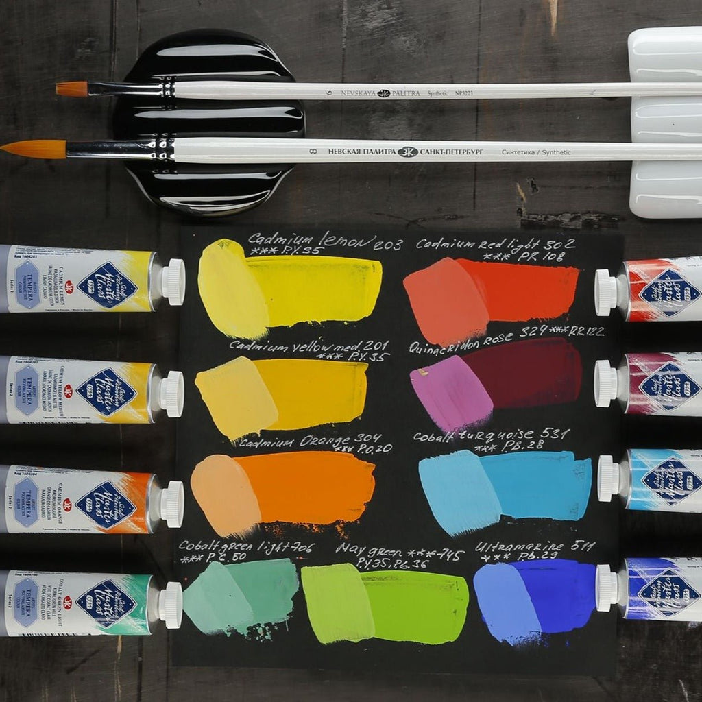 Tempera paints // Color variety in 46 ml tubes // by Master-Class - Artish