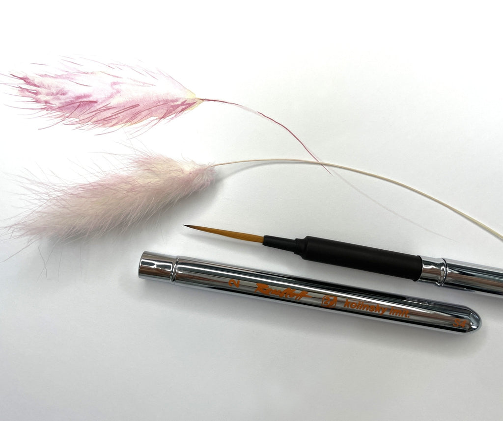 Travel brush // Synthetic kolinsky imitation, Liner, #2 // by Roubloff - Artish