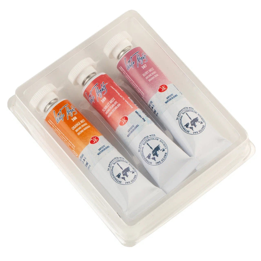 Watercolor paint set - Flame // 3 tubes x 10ml // by White Nights - Artish