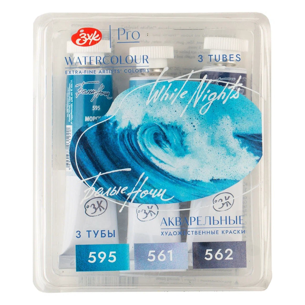 Watercolor paint set - North Sea // 3 tubes x 10ml // by White Nights - Artish