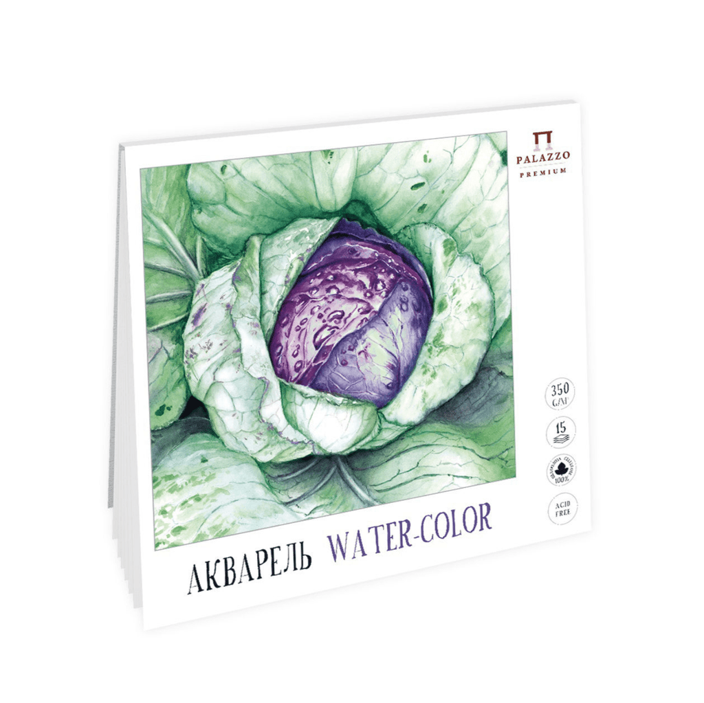 Watercolor paper "Garden" // Cellulose, 350 gsm // 14x14 cm, 15 sheets - Artish