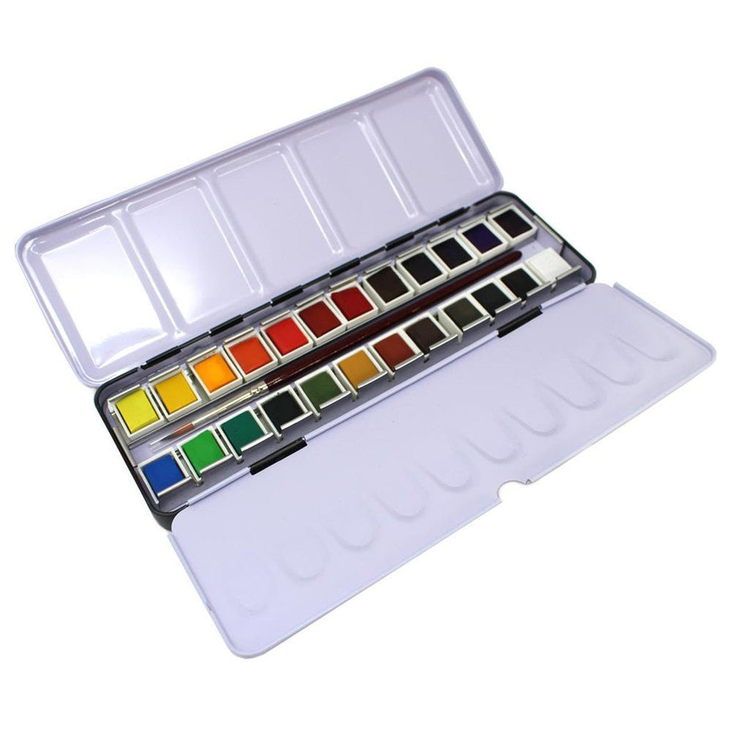 Watercolour Paint Set with Brush // 24 colors // by Artway - Artish