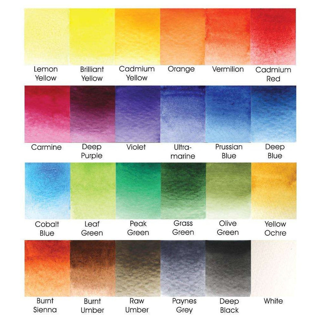 Watercolour Paint Set with Brush // 24 colors // by Artway - Artish