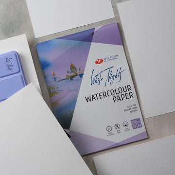 Watercolour paper // 70% Сotton, 260 g/m2 // 10 sheets, A4 // by White nights - Artish