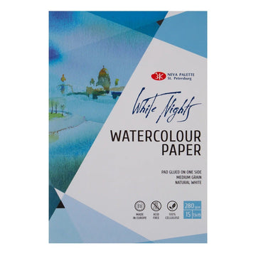 Watercolour paper // Cellulose // 280 g/m2, 15 sheets 13x19 cm // by White nights - Artish