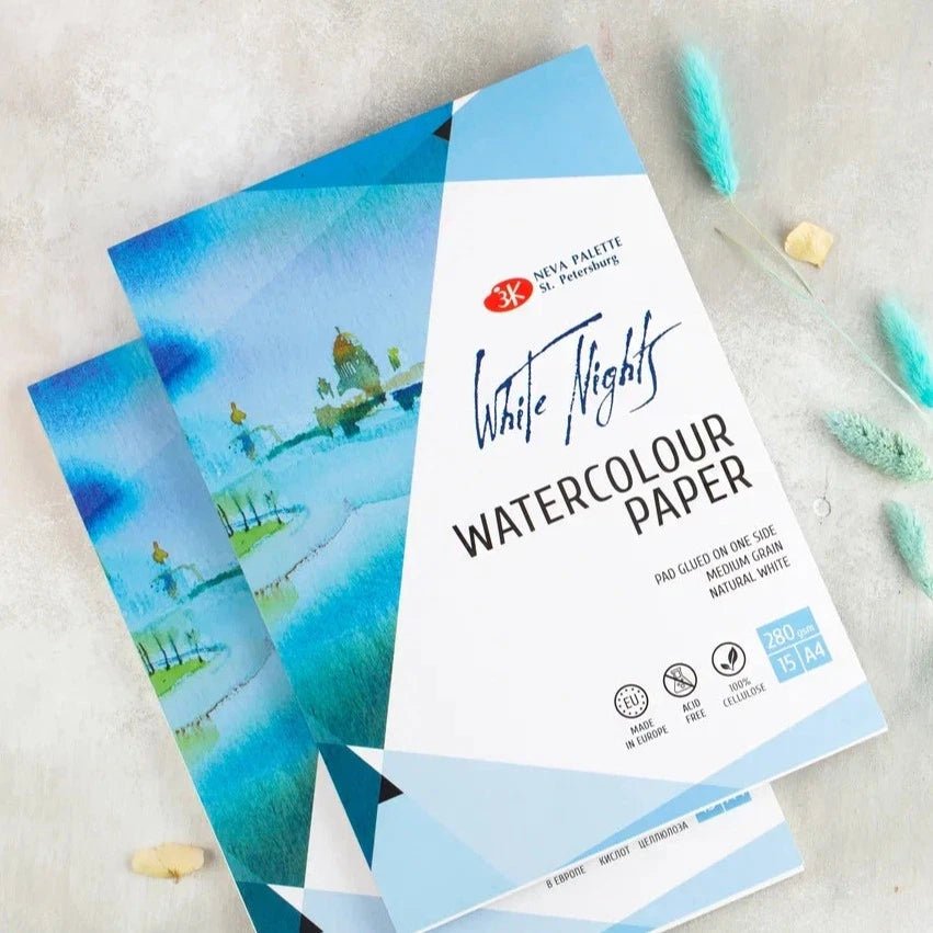 Watercolour paper // Cellulose // 280 g/m2, 15 sheets A4 // by White nights - Artish