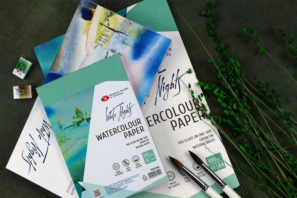 Watercolour paper // Cotton // 300 g/m2, 10 sheets A4 // by White nights - Artish
