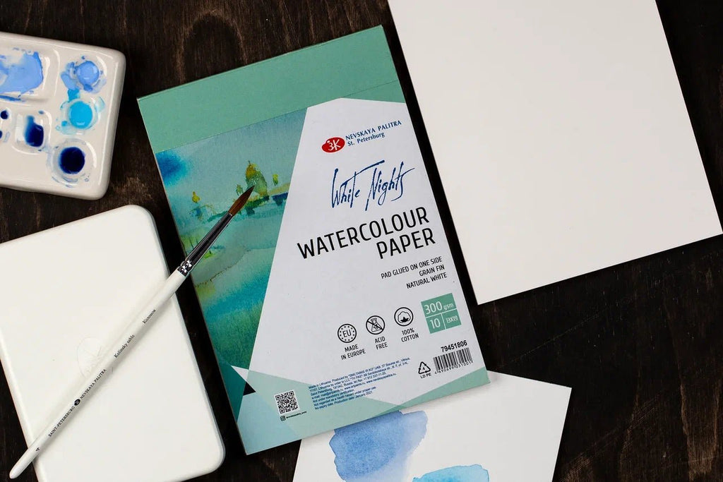 Watercolour paper // Сotton // 300 g/m2, 10 sheets 13х19 cm // by White nights - Artish