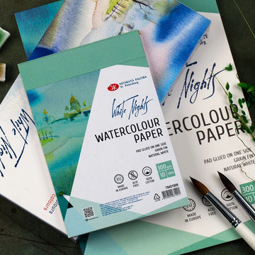 Watercolour paper // Сotton // 300 g/m2, 10 sheets 13х19 cm // by White nights - Artish