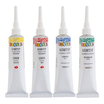 Acrylic liner set // 4 colours x 18 ml // by Decola - Artish