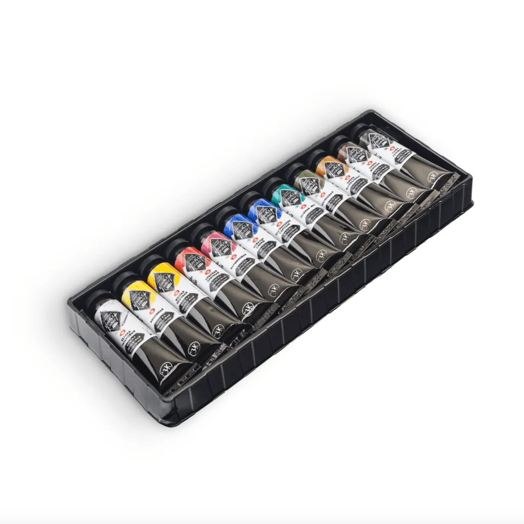 Acrylic paint set // 12 colours x 18 ml tubes // by Master-Class - Artish