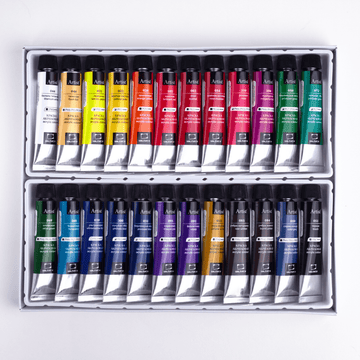 Acrylic paint set // 24 colours x 12 ml tubes // by Malevich - Artish