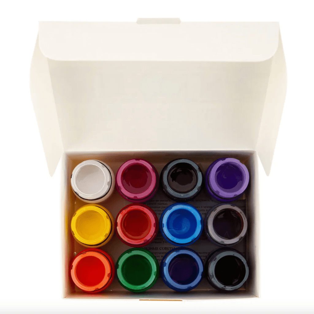 Acrylic paint set for glass & ceramics // 12 colours x 20 ml // by Decola - Artish