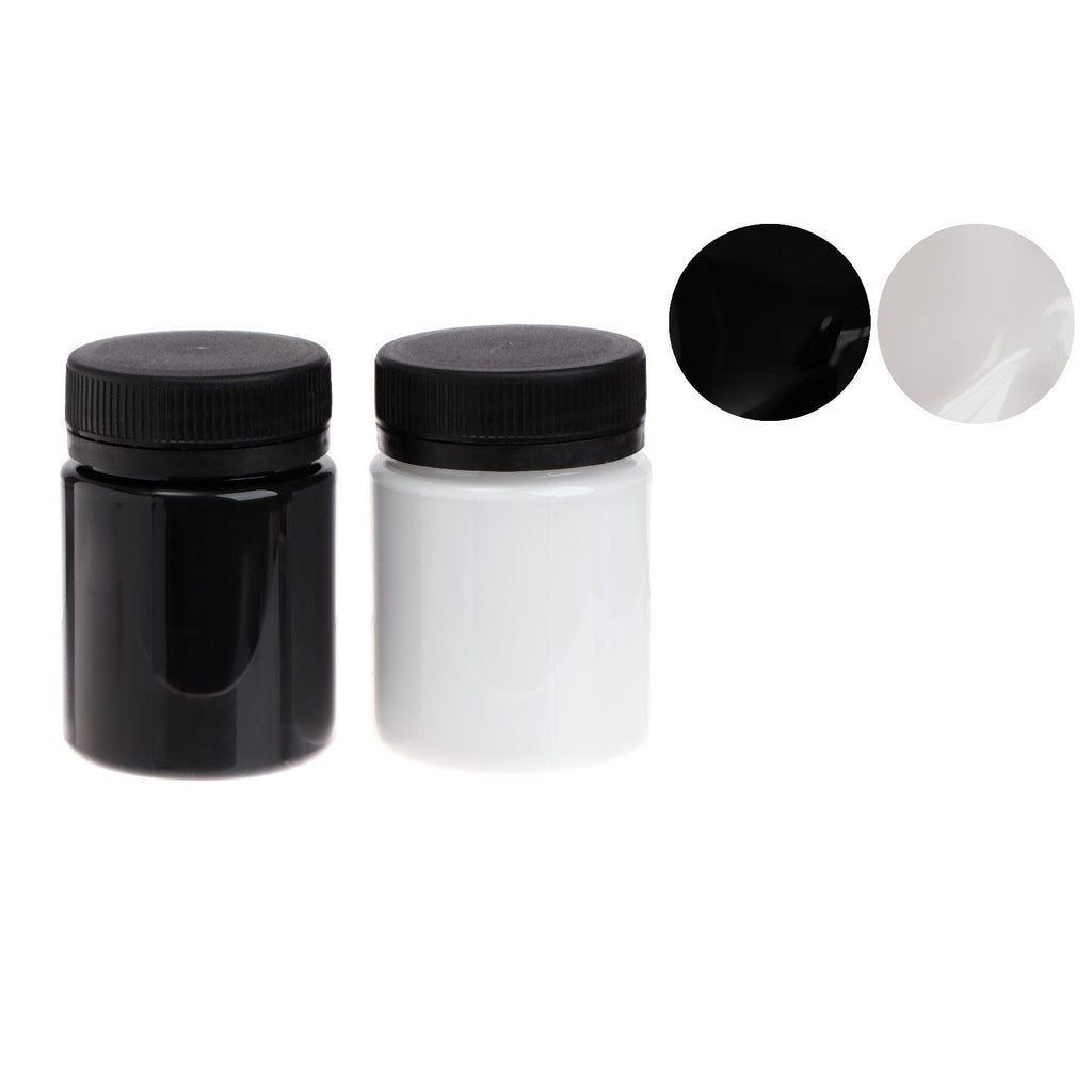 Acrylic paint set for textile "Ultra black / Extra white" // 2 colours x 50 ml // by Decola - Artish