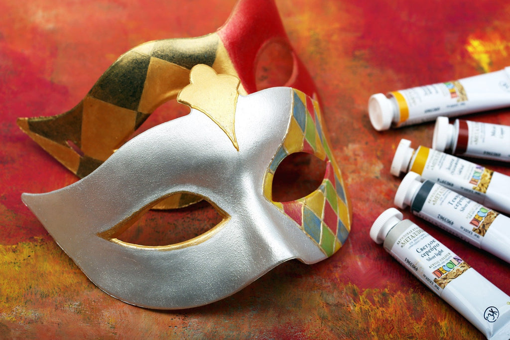 Acrylic paint set "Metallic" // 8 colours x 18 ml tubes // by Decola - Artish