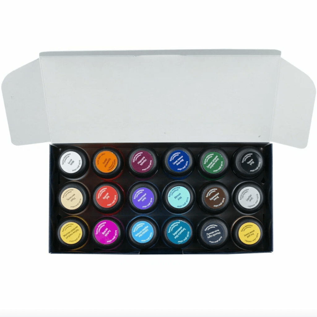 Acrylic paint set with gloss finish // 18 colours x 20 ml // by Decola - Artish
