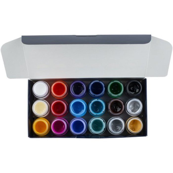 Acrylic paint set with matt finish // 18 colours x 20 ml // by Decola - Artish