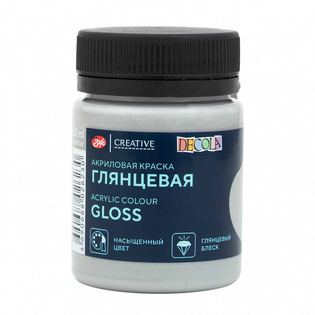 Acrylic paints with gloss finish // Colour variety in 20 ml jars // by Decola - Artish
