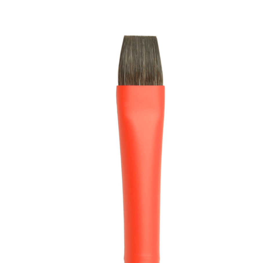 Aqua brush // Sable Mix, flat, red handle // by Roubloff - Artish