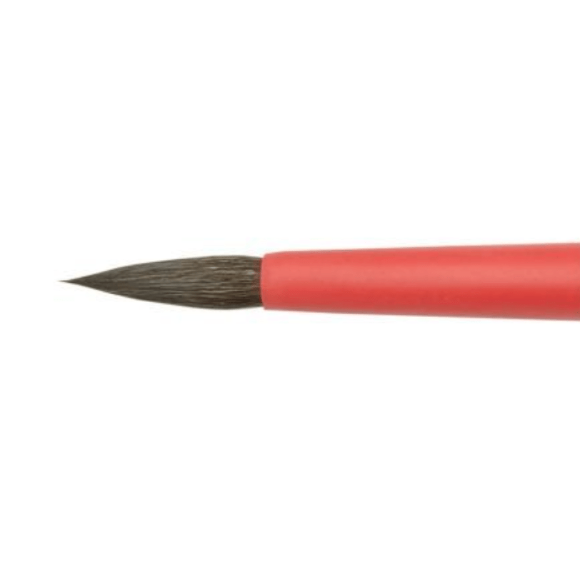 Aqua brush // Sable Mix, round, red handle // by Roubloff - Artish