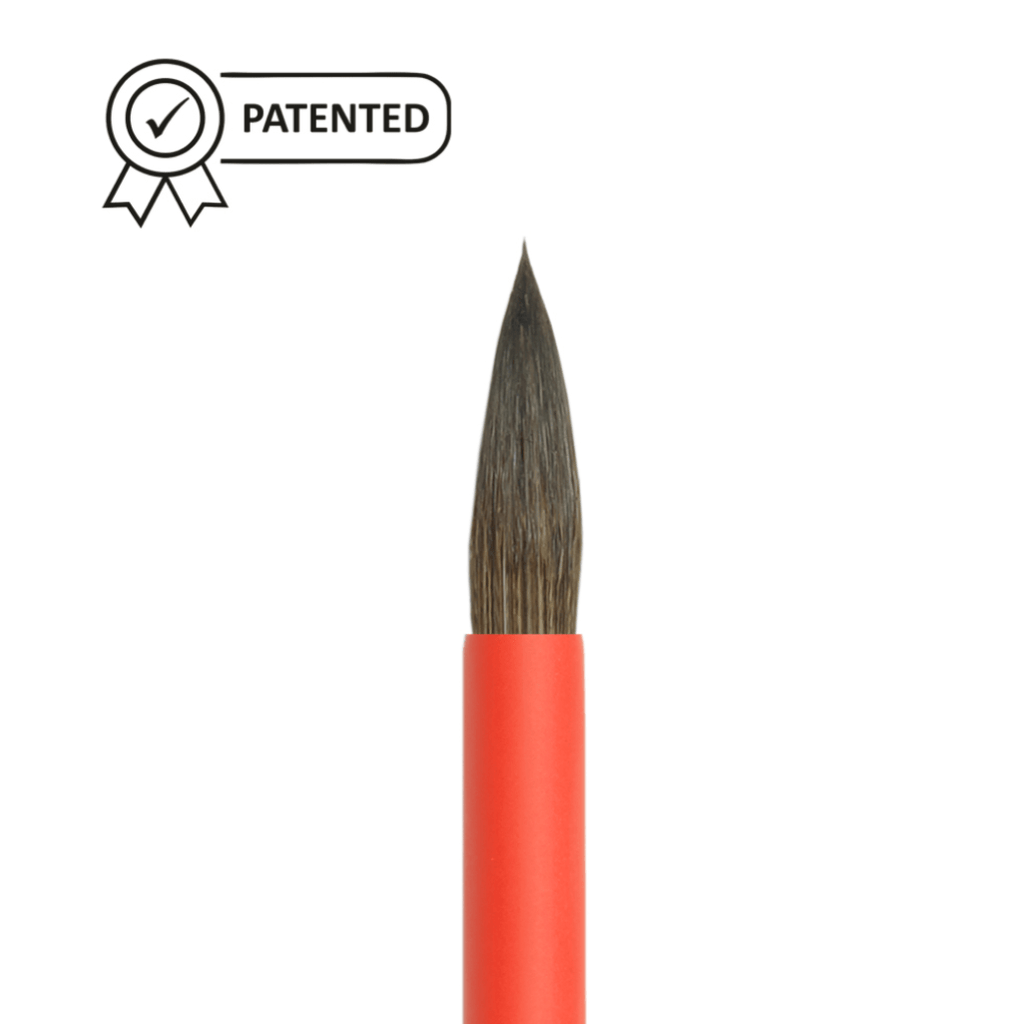 Aqua brush // Sable Mix, round, red handle // by Roubloff - Artish