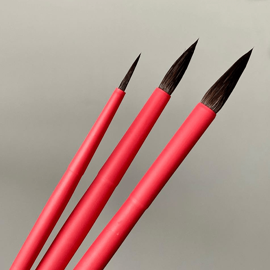 Aqua brush // Sable Mix, round, red handle // by Roubloff - Artish