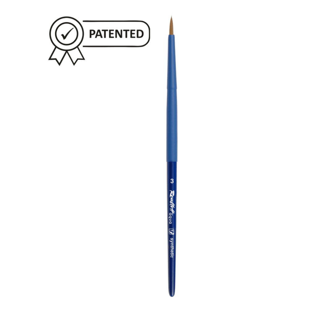 Aqua brush // Synthetic, blue handle // by Roubloff - Artish