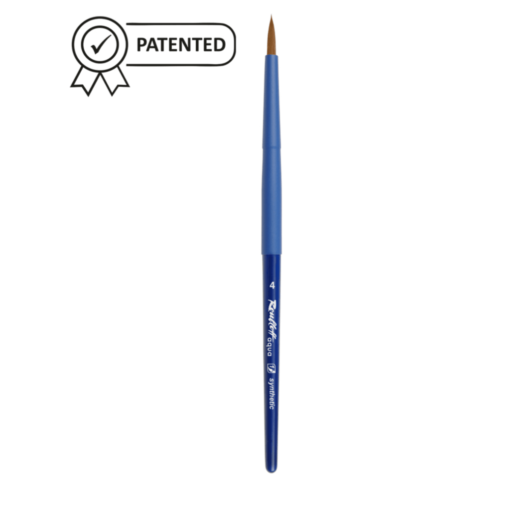 Aqua brush // Synthetic, blue handle // by Roubloff - Artish