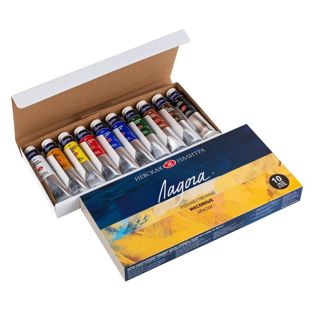 Artists' oil paint set // 10 colours in 46 ml tubes // by Ladoga - Artish