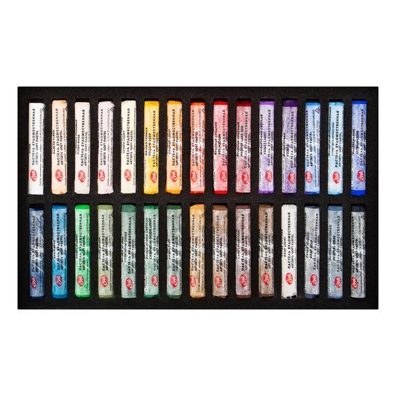 Artists' soft pastel gift set in a wooden box // 30 colours // by Master-Class - Artish