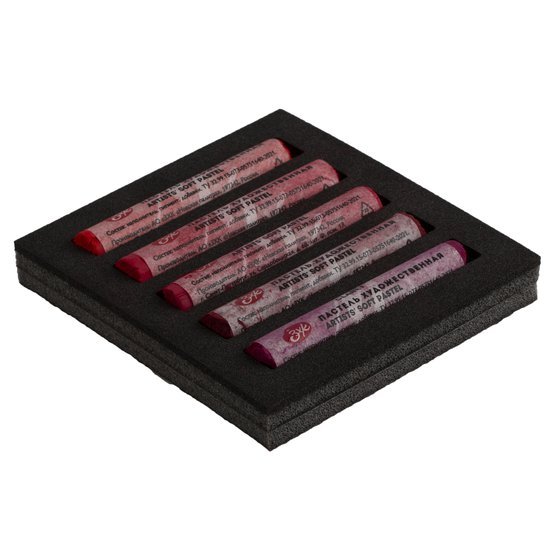 Artists' soft pastel set // 5 colours - red shades // by Master-Class - Artish