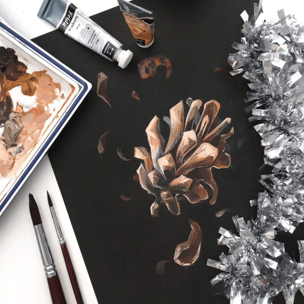 Black paper for drawing GrafArt // 150 g/m2, 25 sheets // by Malevich - Artish