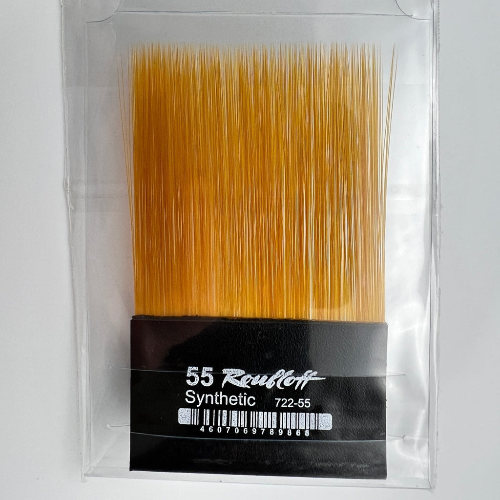 Brush for gilding // Yellow synthetic, leather handle // by Roubloff - Artish