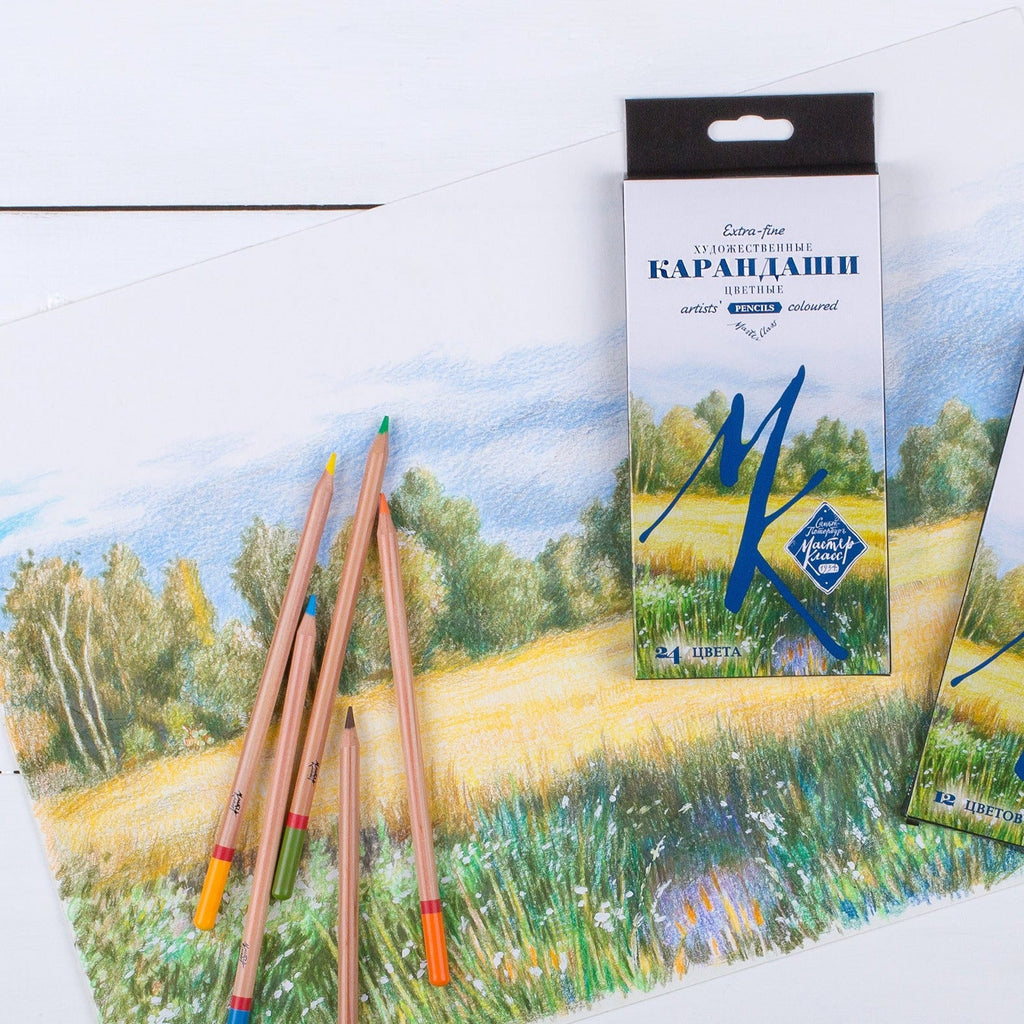 Extra-fine artists' coloured pencils // 24 colours // by Master-Class - Artish