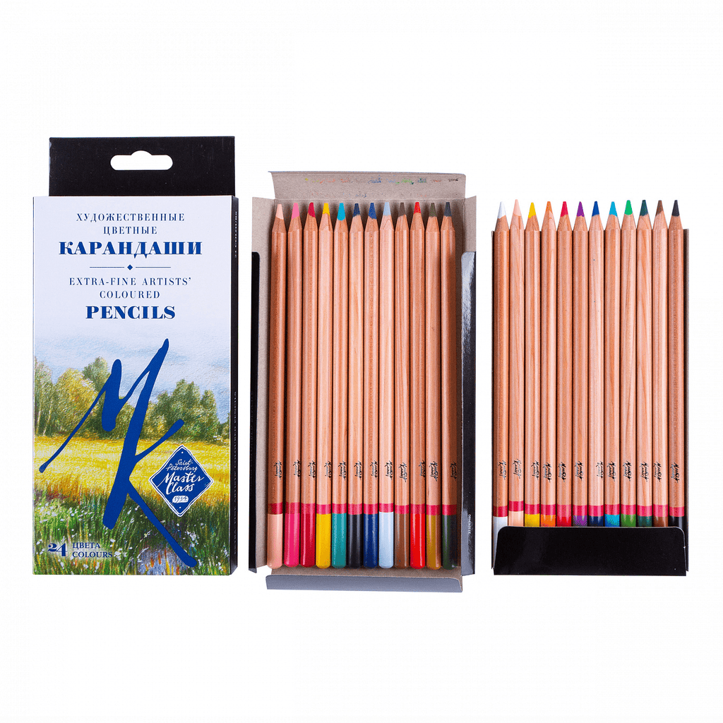 Extra-fine artists' coloured pencils // 24 colours // by Master-Class - Artish