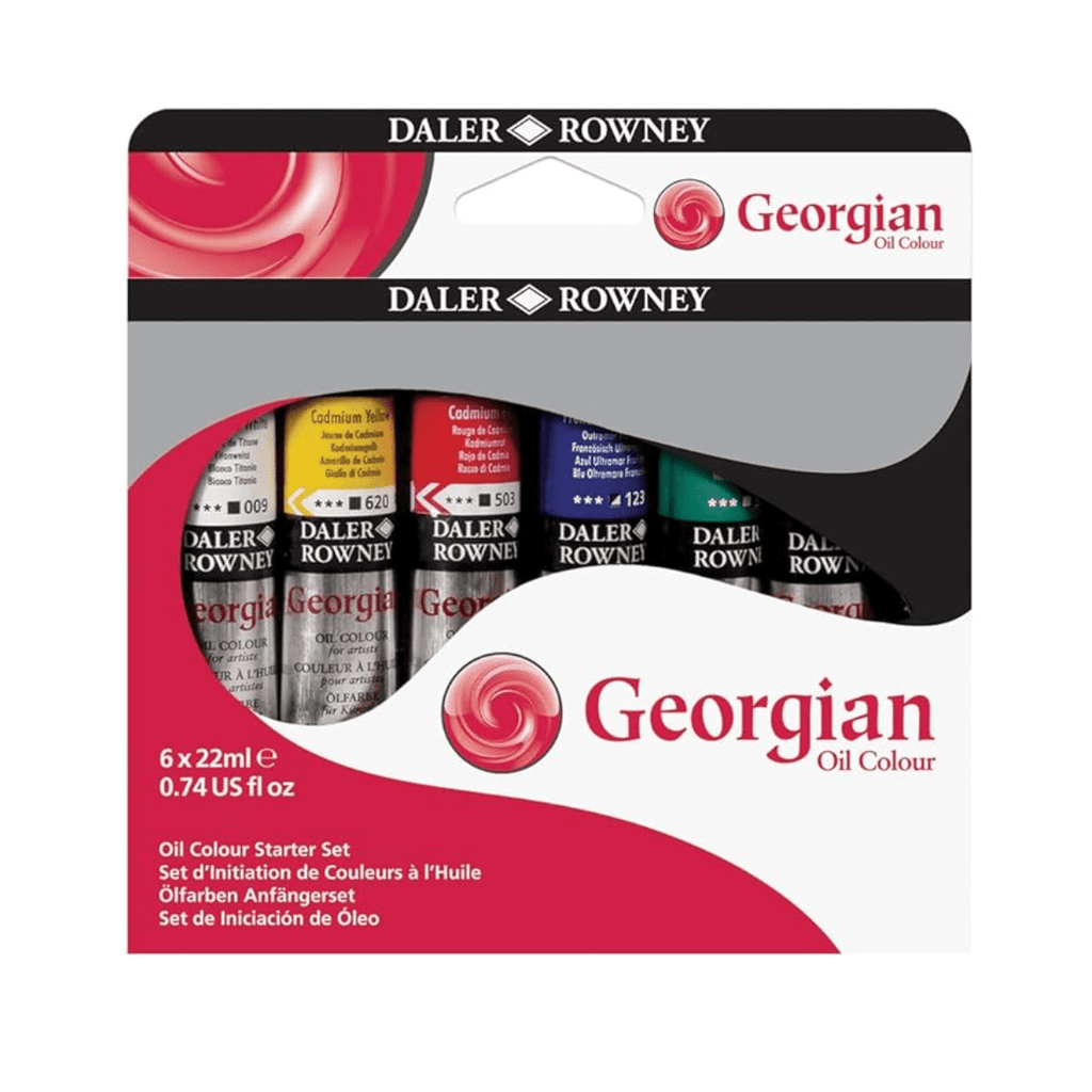 Georgian Oil Colours Starter Set // 6 color in 22 ml tubes // by Daler-Rowney - Artish