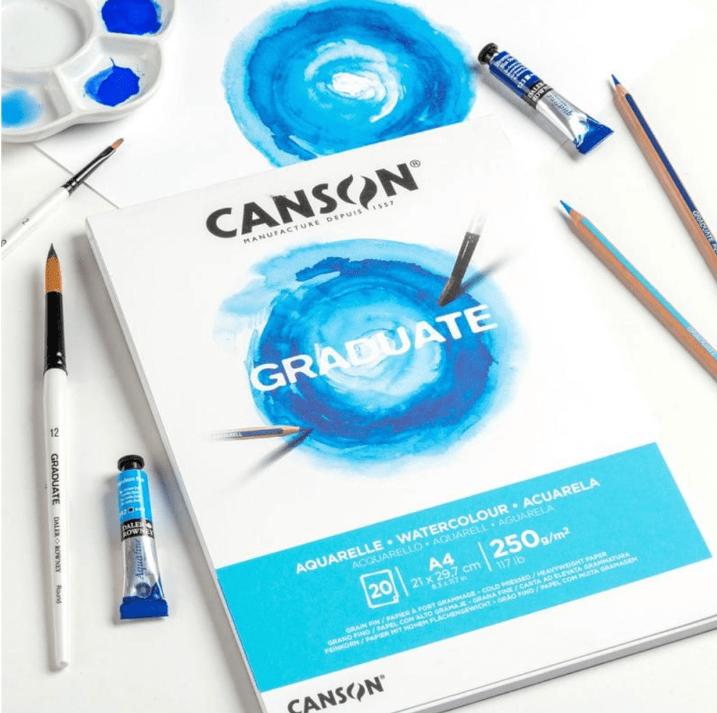 Graduate Watercolour pad // 250 g/m // 20 sheets, A4 // by Canson - Artish