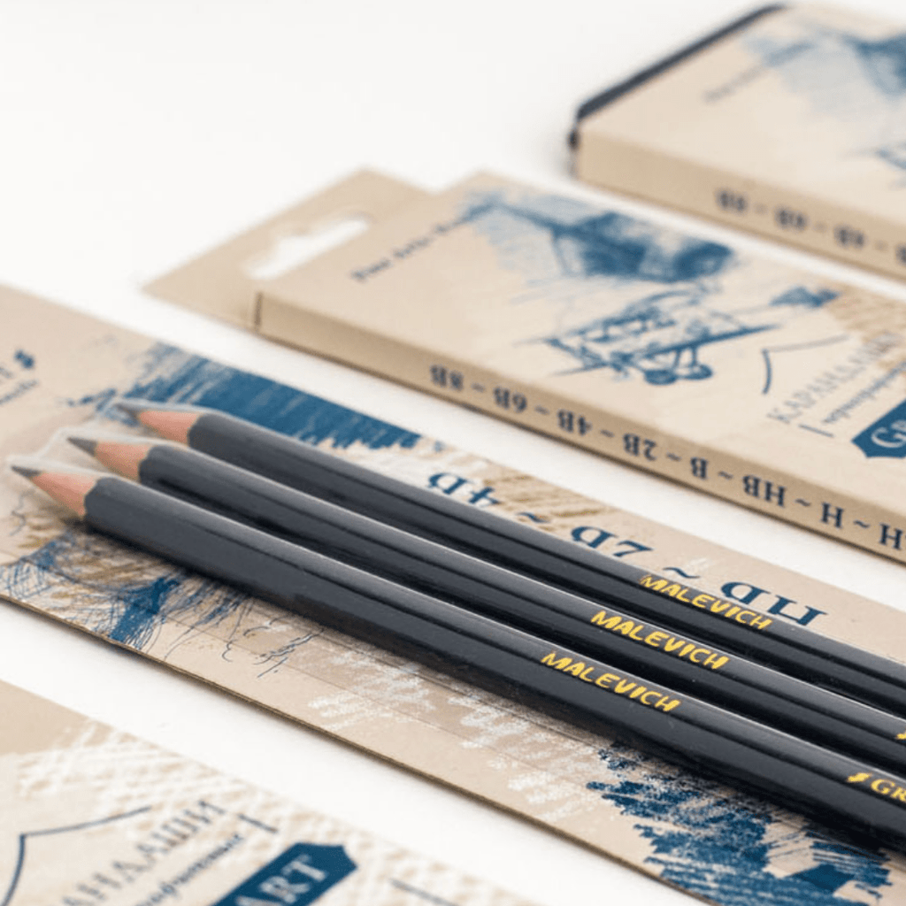 GrafArt // Black graphic pencil set // 3 pcs // by Malevich - Artish