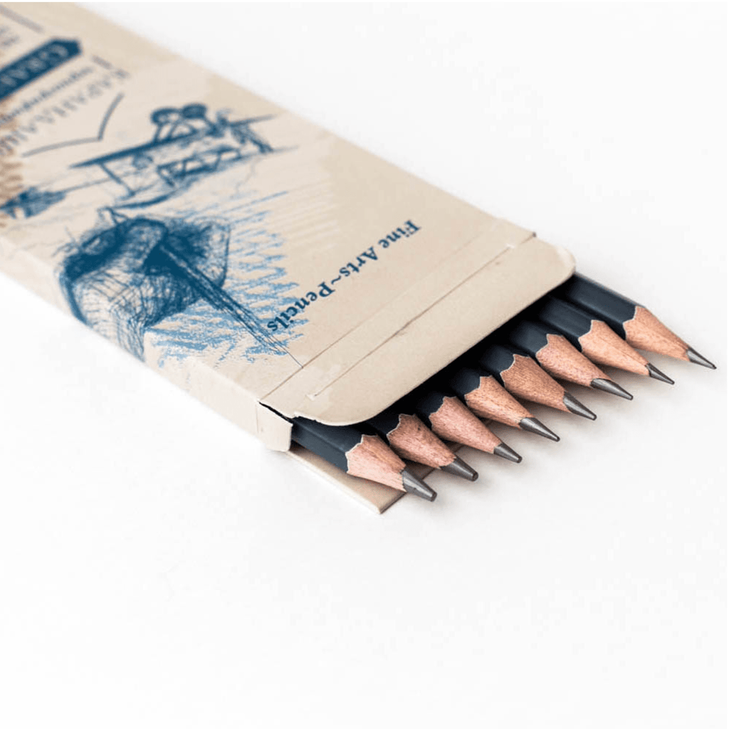 GrafArt // Black graphic pencil set // 8 pcs // by Malevich - Artish