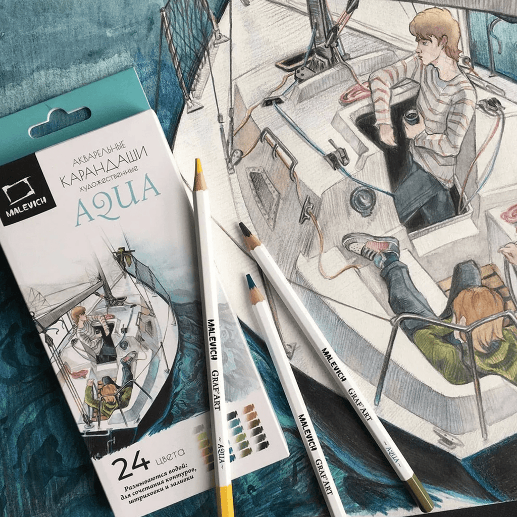 GrafArt // Watercolour pencils // 24 colours // by Malevich - Artish