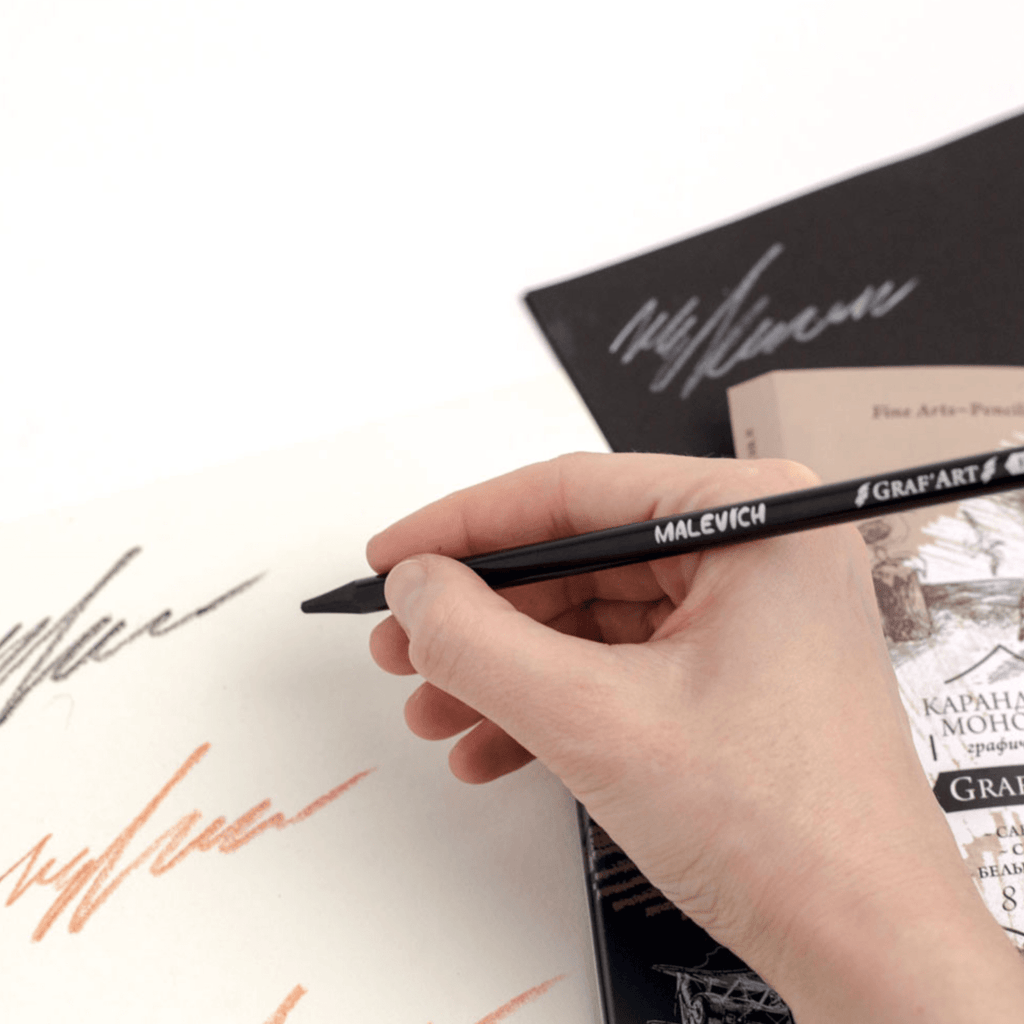 Graphic set // 8 charcoals & sauces in metal box // by Malevich - Artish