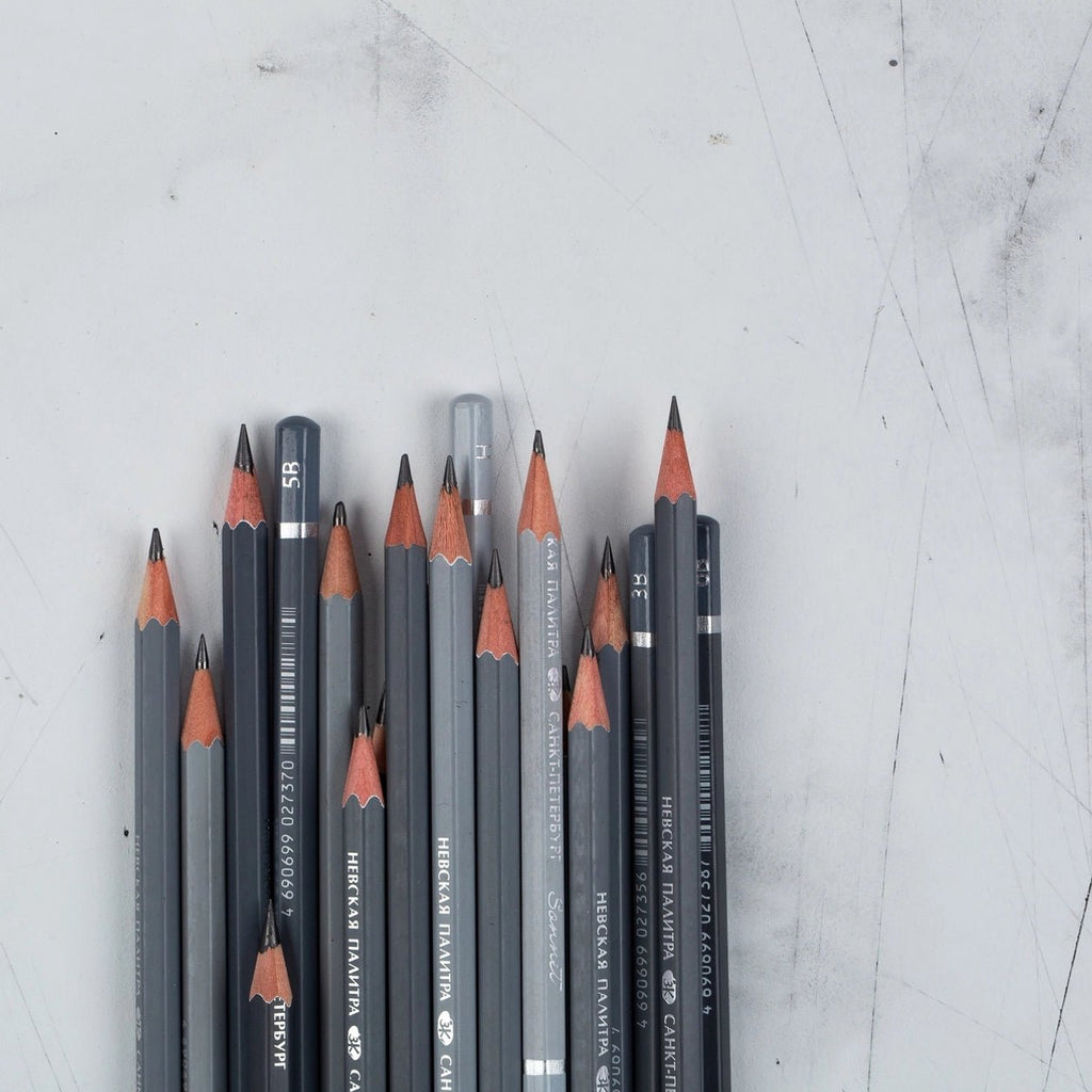 Graphite drawing pencils set // 12 pcs, 2H-8B // by Sonnet - Artish