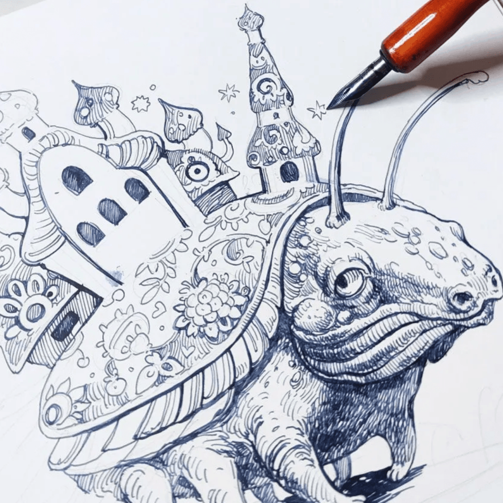 Inks for drawing and calligraphy // BLUE, 60ml // by Malevich - Artish